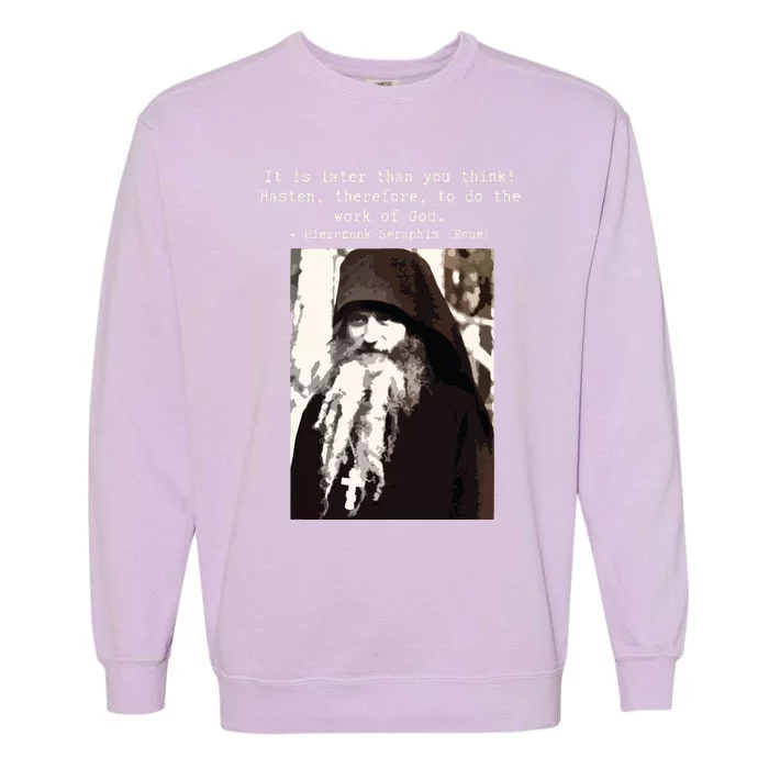 Fr Seraphim Rose Eastern Orthodox Garment-Dyed Sweatshirt