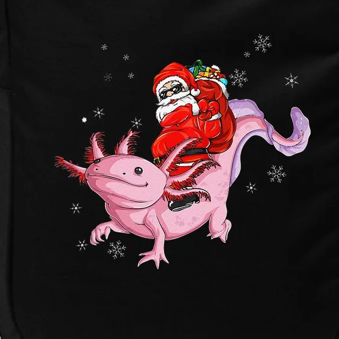 Funny Santa Riding Axolotl Christmas Funny Impact Tech Backpack