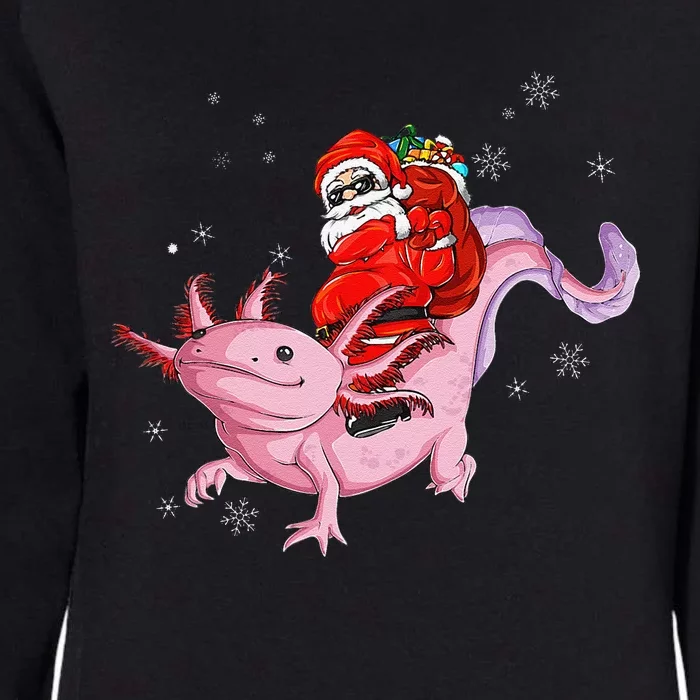 Funny Santa Riding Axolotl Christmas Funny Womens California Wash Sweatshirt