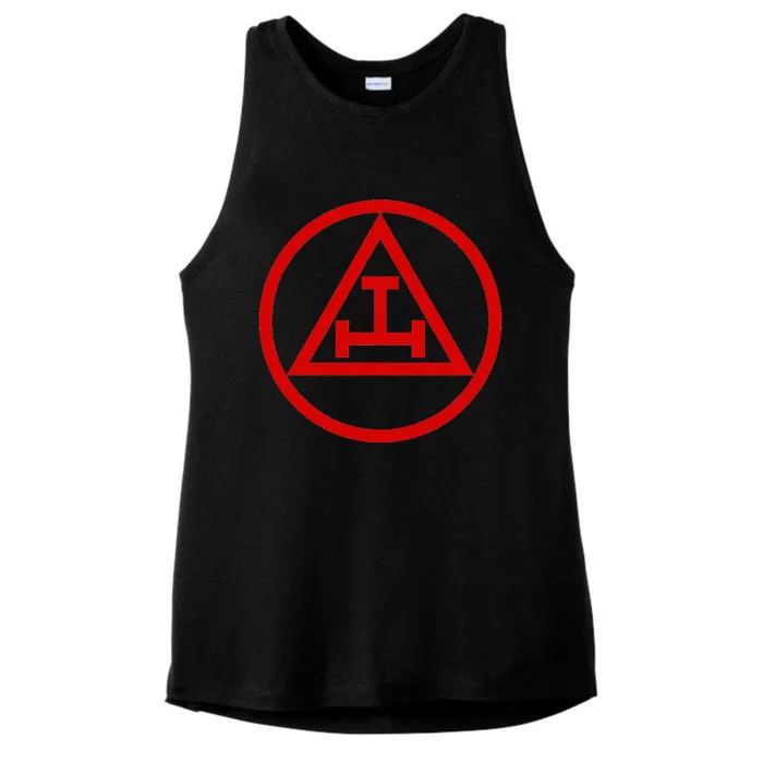 Freemason Symbol Royal Arch Triple Tau Ladies Tri-Blend Wicking Tank