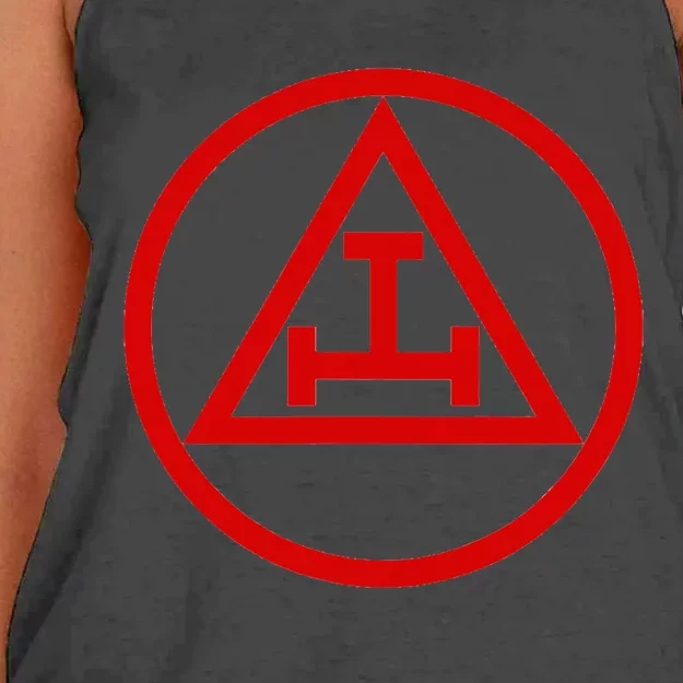 Freemason Symbol Royal Arch Triple Tau Women's Knotted Racerback Tank