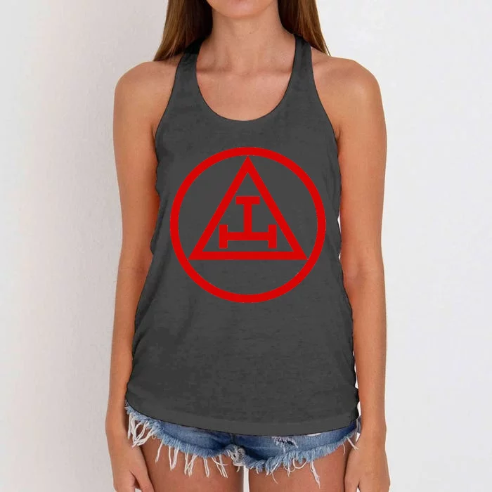 Freemason Symbol Royal Arch Triple Tau Women's Knotted Racerback Tank