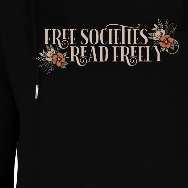 Free Societies Read Freely Read Banned Books Librarians Womens Funnel Neck Pullover Hood