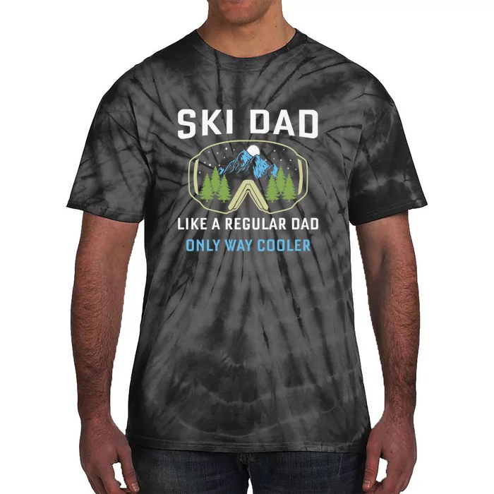 Funny Skiing Skier Winter Sport Lovers Design For Dad Men Tie-Dye T-Shirt