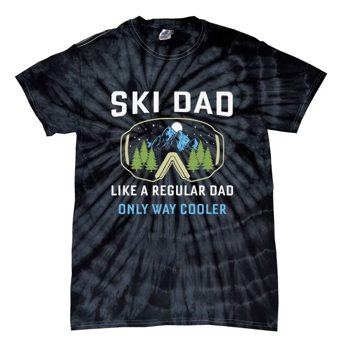 Funny Skiing Skier Winter Sport Lovers Design For Dad Men Tie-Dye T-Shirt