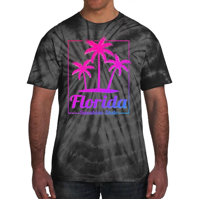 Florida Sunshine State Retro Look Tie-Dye T-Shirt