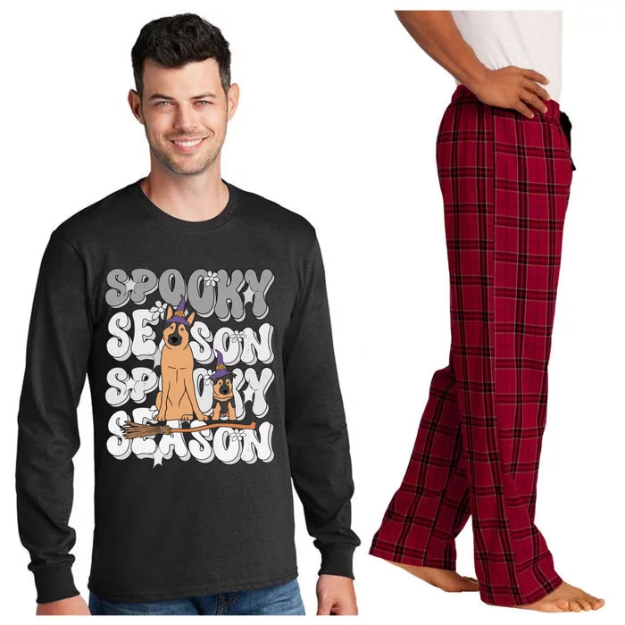 Funny Saying Spooky Season Halloween Dog Lover Cool Gift Long Sleeve Pajama Set