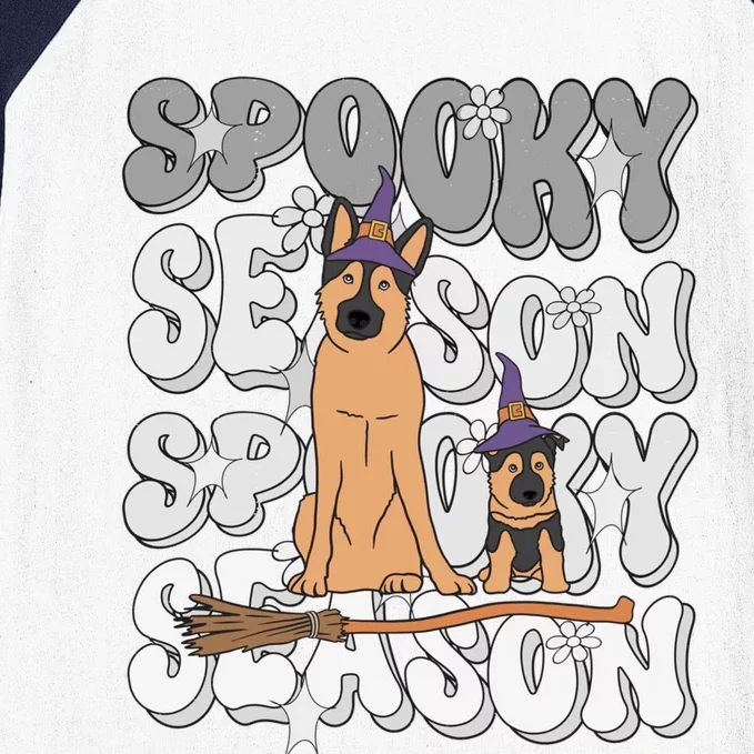 Funny Saying Spooky Season Halloween Dog Lover Cool Gift Baseball Sleeve Shirt