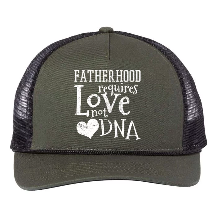 Fatherhood Stepdad Stepfather Cute Gift Retro Rope Trucker Hat Cap