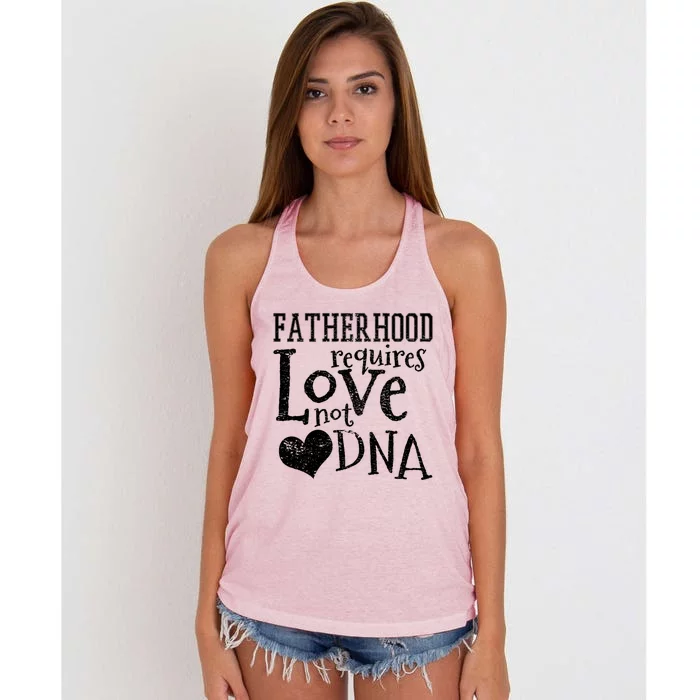 Fatherhood Stepdad Stepfather Cute Gift Women's Knotted Racerback Tank