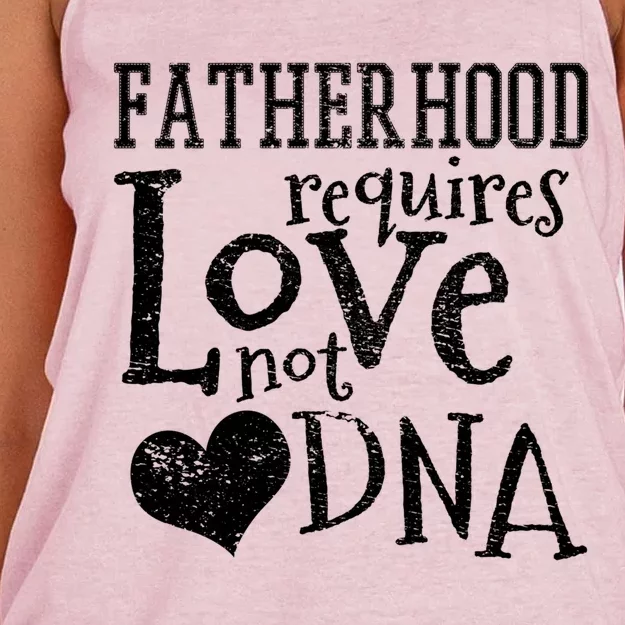 Fatherhood Stepdad Stepfather Cute Gift Women's Knotted Racerback Tank