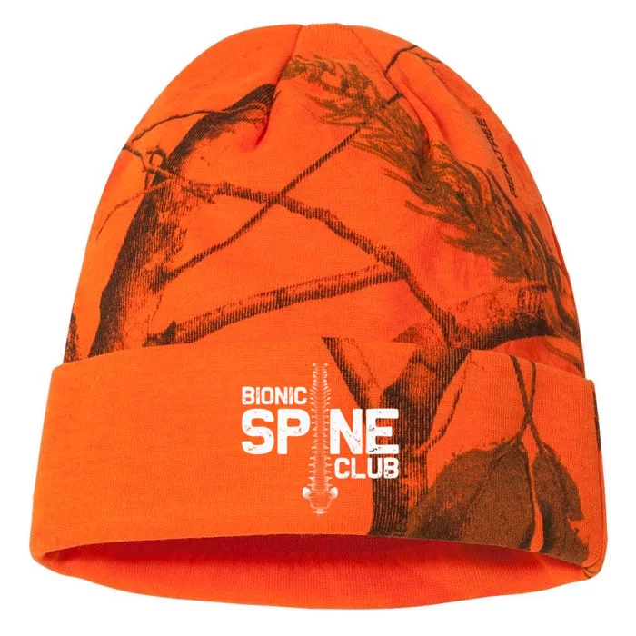 Funny Spine Surgery Gift For Men Women Bionic Spine Club Kati - 12in Camo Beanie