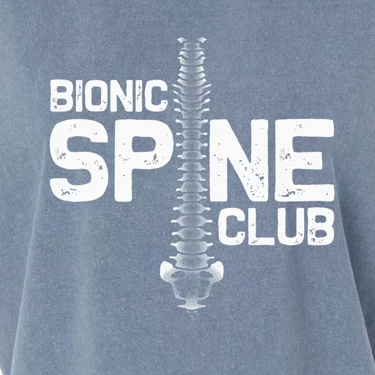 Funny Spine Surgery Gift For Men Women Bionic Spine Club Garment-Dyed Women's Muscle Tee