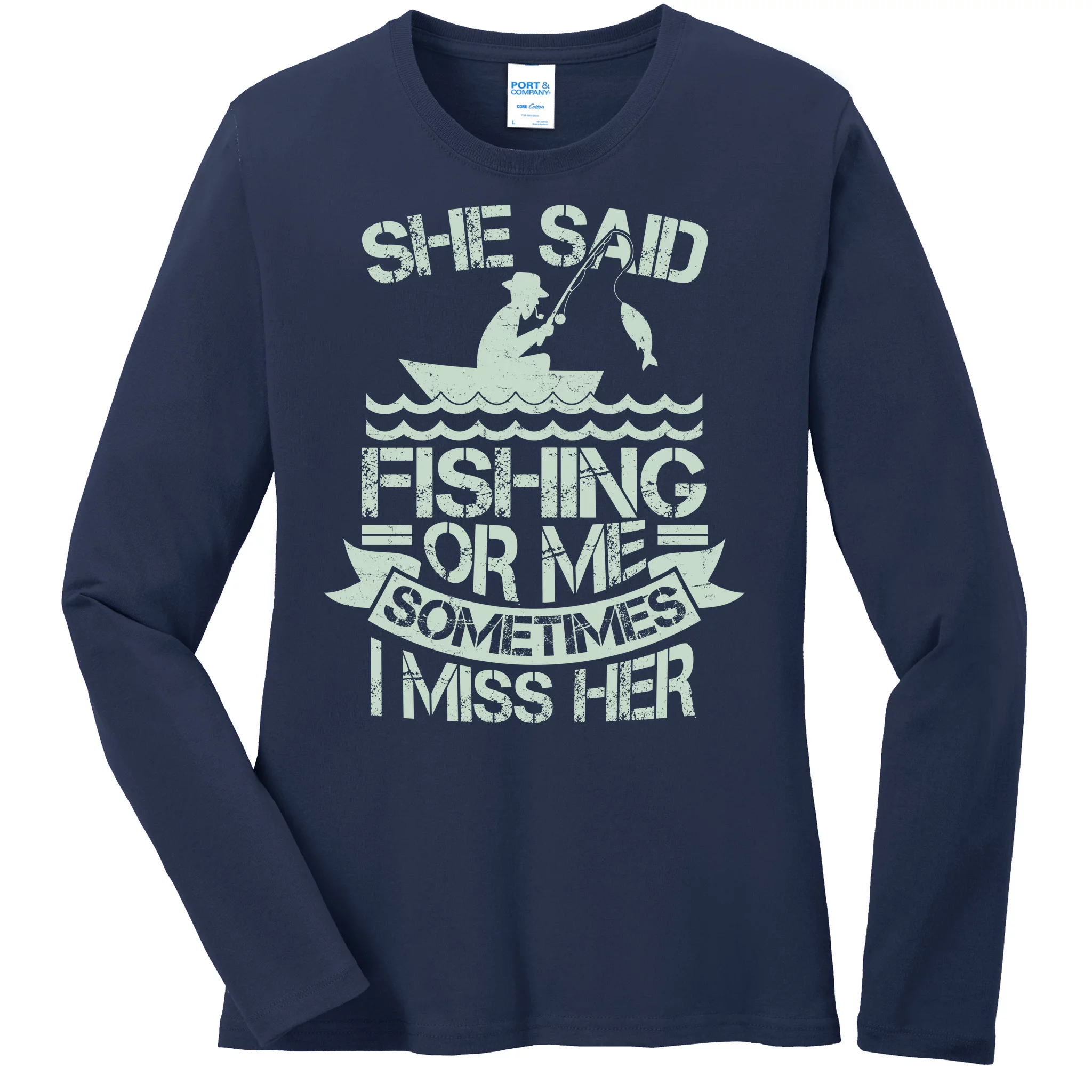 This The Cute Fish Ladies Missy Fit Long Sleeve Shirt
