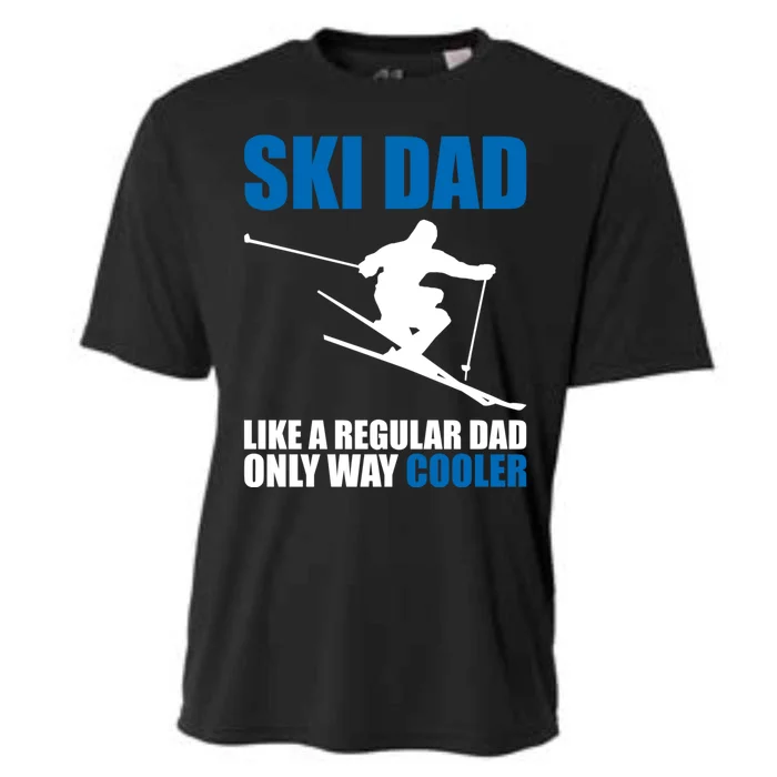 Funny Skiing Ski Dad Funny Gift Cooling Performance Crew T-Shirt