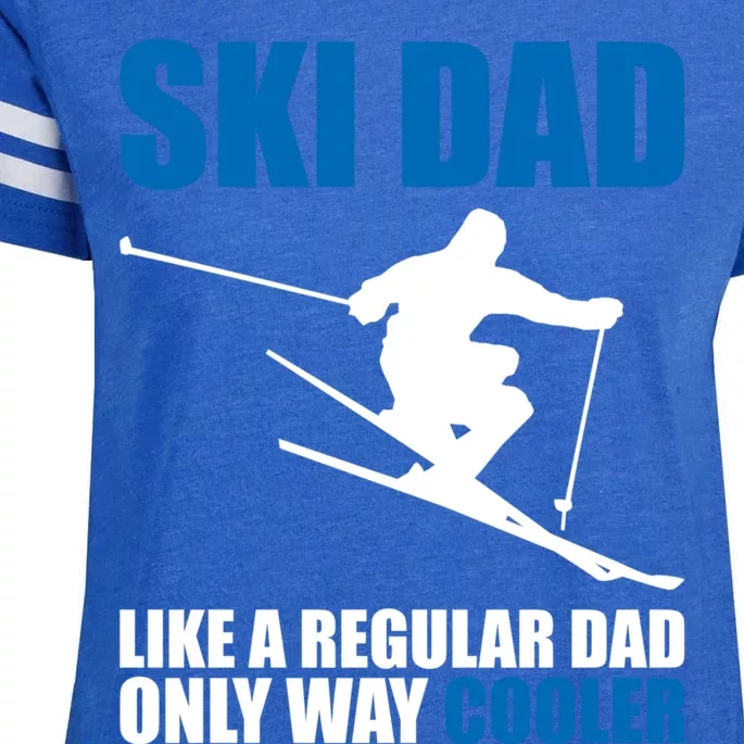 Funny Skiing Ski Dad Funny Gift Enza Ladies Jersey Football T-Shirt