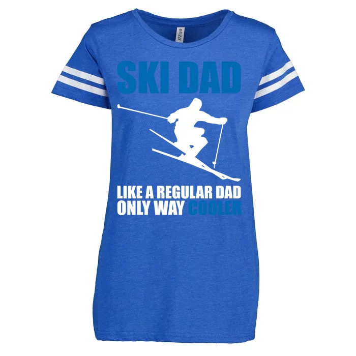 Funny Skiing Ski Dad Funny Gift Enza Ladies Jersey Football T-Shirt