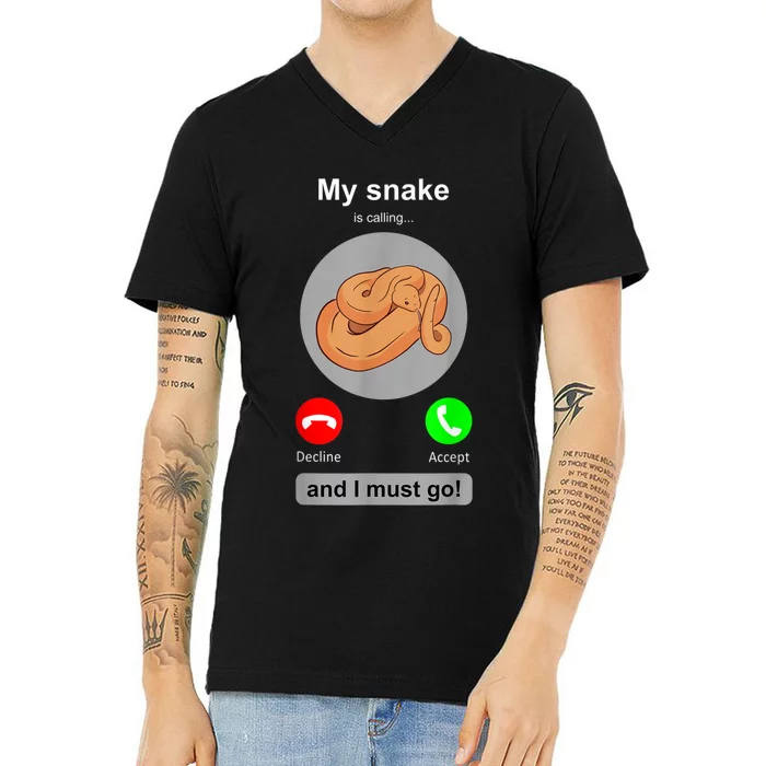 Funny Snake Snake Lover Snake Owner Collector Gift V-Neck T-Shirt