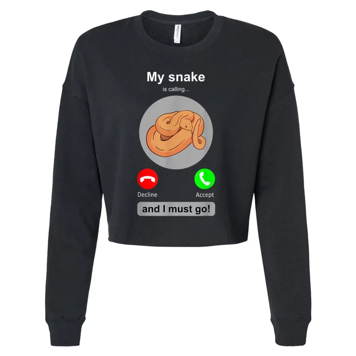 Funny Snake Snake Lover Snake Owner Collector Gift Cropped Pullover Crew