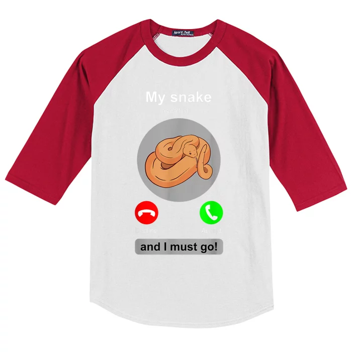 Funny Snake Snake Lover Snake Owner Collector Gift Kids Colorblock Raglan Jersey