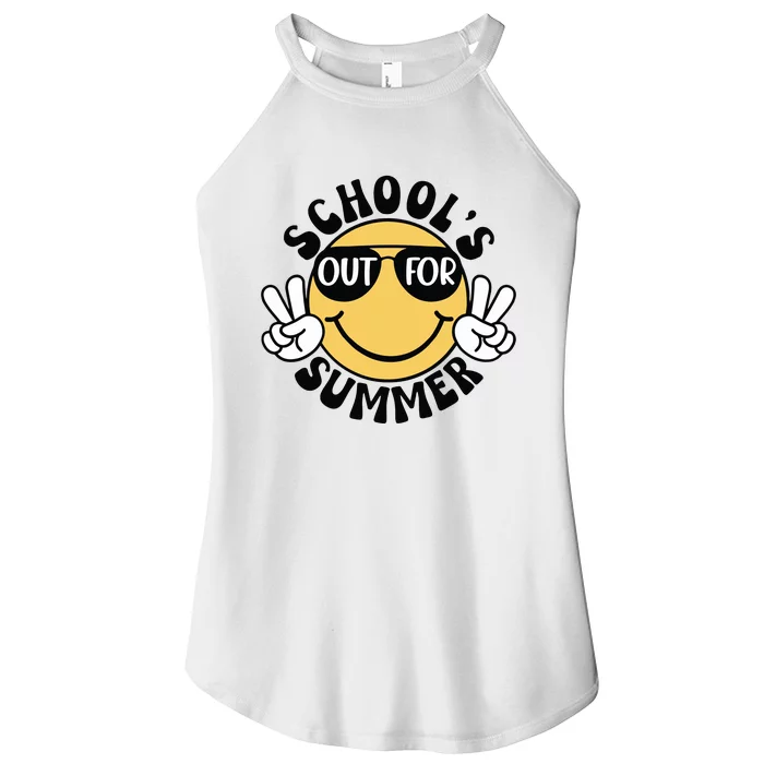 Funny Smiley Schools Out For Summer Women’s Perfect Tri Rocker Tank