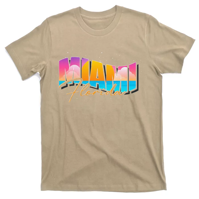 FL State Summer Vacation Tropical South Beach Miami Florida T-Shirt