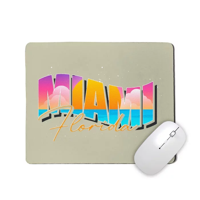 FL State Summer Vacation Tropical South Beach Miami Florida Mousepad