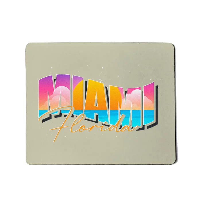 FL State Summer Vacation Tropical South Beach Miami Florida Mousepad