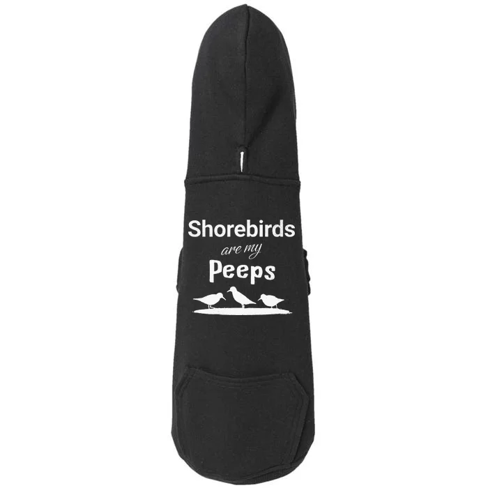 Funny Shorebird Sandpiper Peeps Birdwatching Birder Doggie 3-End Fleece Hoodie