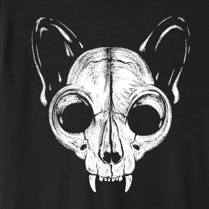 Funny Scary Spooky Cat Feline Skull Skeleton Halloween Art ChromaSoft Performance T-Shirt