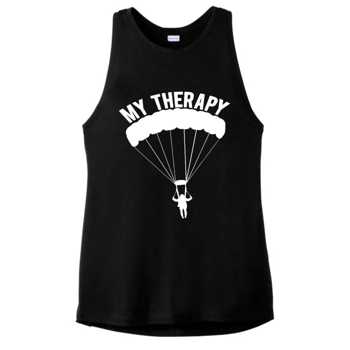 Funny Skydive Sayings, Parachuting Gift, Skydiver Present Ladies Tri-Blend Wicking Tank