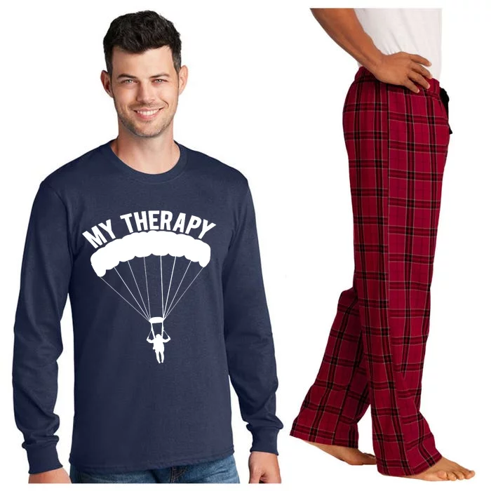 Funny Skydive Sayings, Parachuting Gift, Skydiver Present Long Sleeve Pajama Set