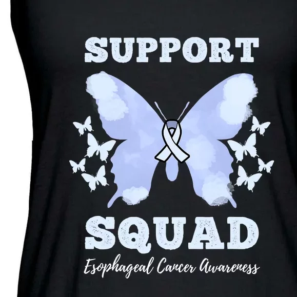 Funny Support Squad Esophageal Cancer Awareness Ladies Essential Flowy Tank