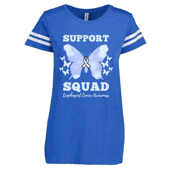 Funny Support Squad Esophageal Cancer Awareness Enza Ladies Jersey Football T-Shirt