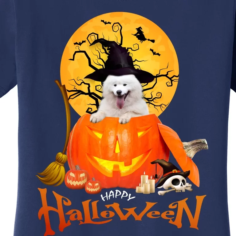 Funny Samoyed Spooky Halloween Women's T-Shirt