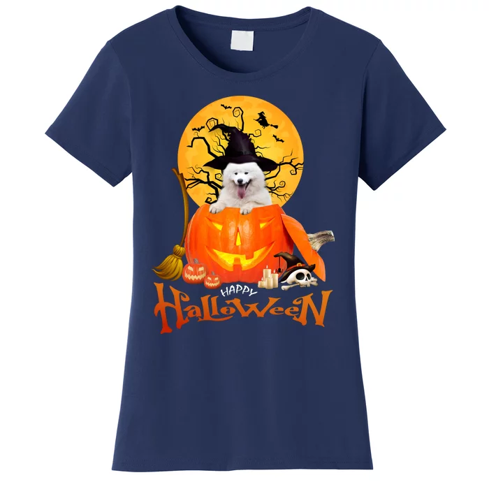 Funny Samoyed Spooky Halloween Women's T-Shirt