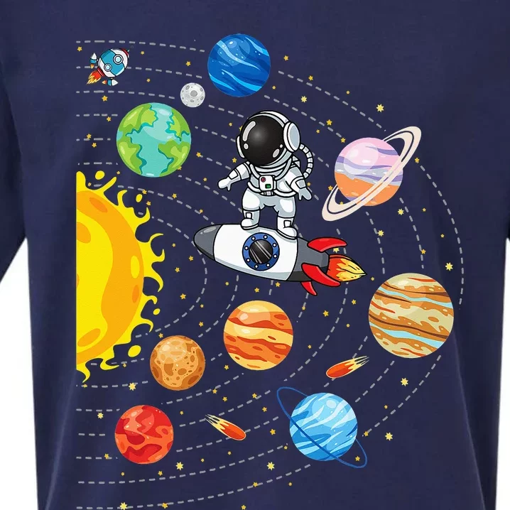 funny Solar System Planets Science Space Astronaut Sueded Cloud Jersey T-Shirt