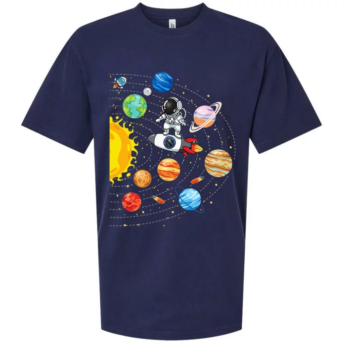 funny Solar System Planets Science Space Astronaut Sueded Cloud Jersey T-Shirt