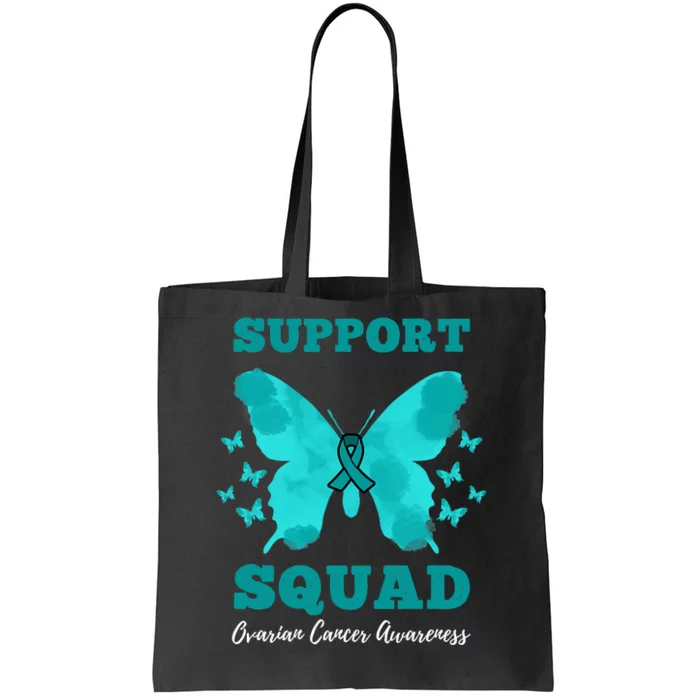 Funny Support Squad Ovarian Cancer Awareness Tote Bag