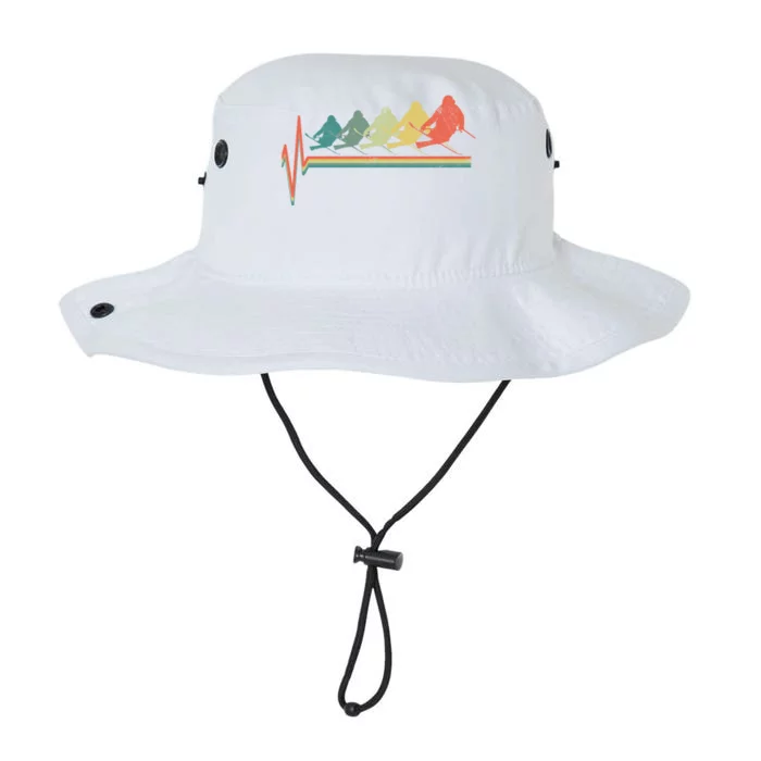 Freestyle Ski Skiing Skier Heartbeat Retro Funny Gift Legacy Cool Fit Booney Bucket Hat