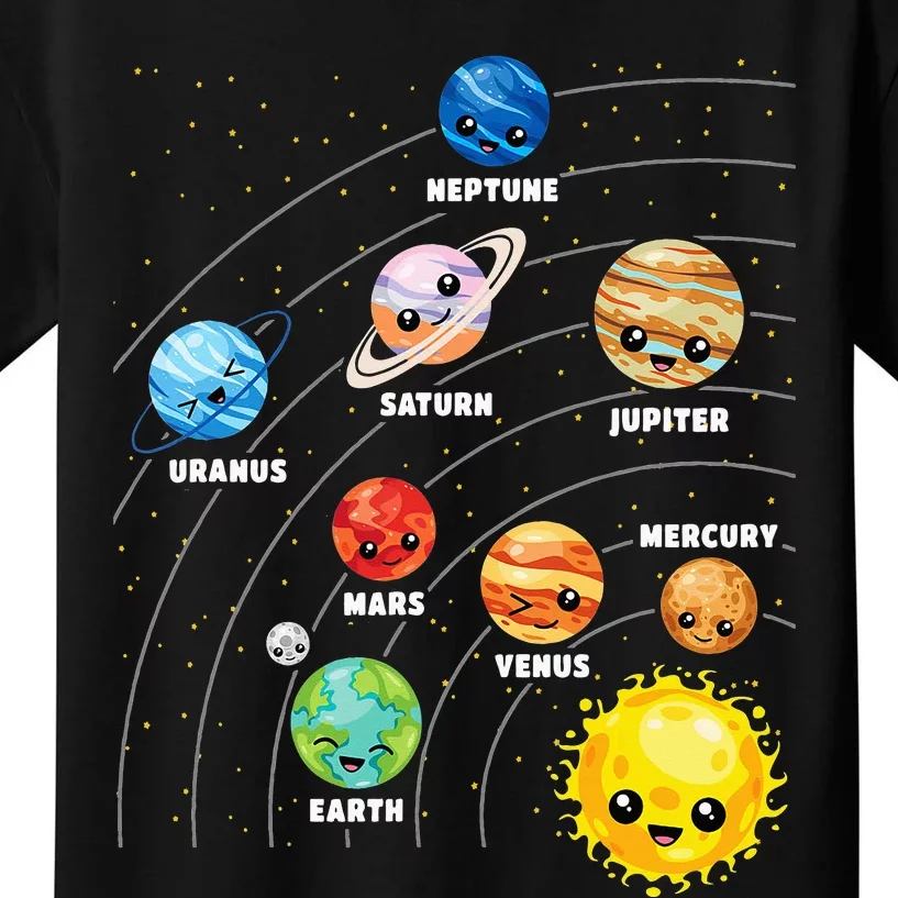 funny Solar System Planets Science Space Astronaut Kids T-Shirt