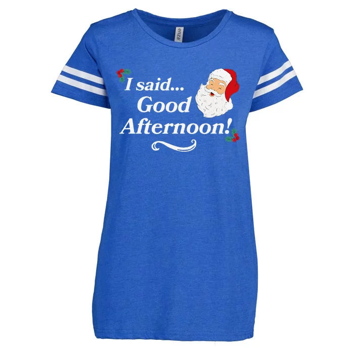 Funny Spirited Said Good Afternoon Holiday Christmas Enza Ladies Jersey Football T-Shirt