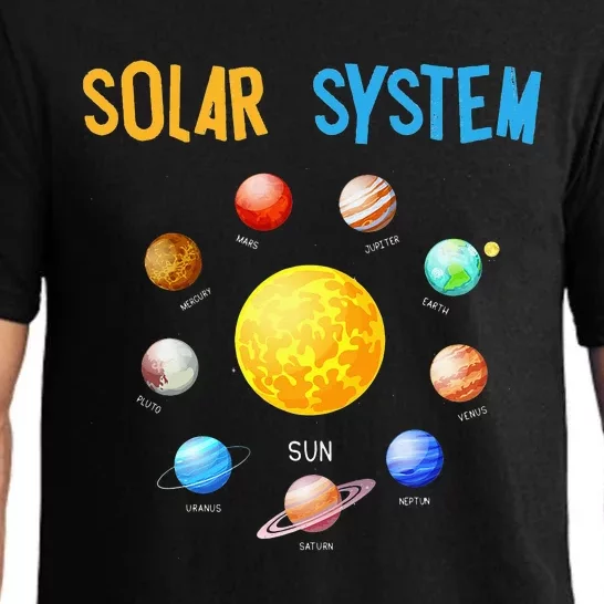 funny Solar System Planets Science Space Astronaut Pajama Set