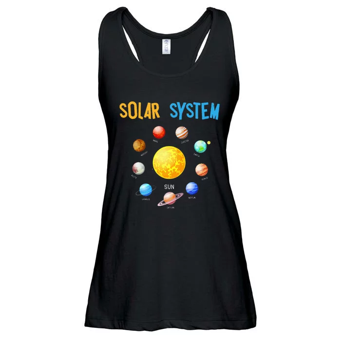 funny Solar System Planets Science Space Astronaut Ladies Essential Flowy Tank