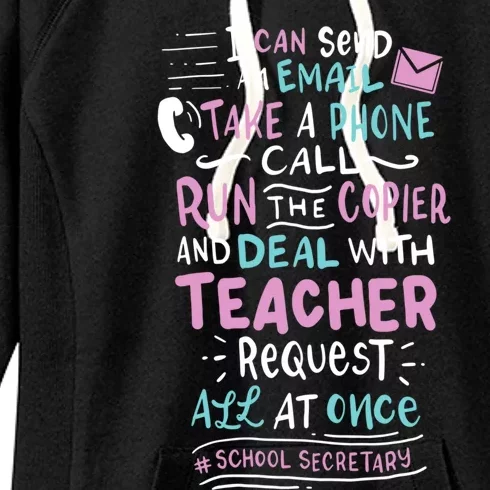 Funny School Secretary Gift Women's Fleece Hoodie