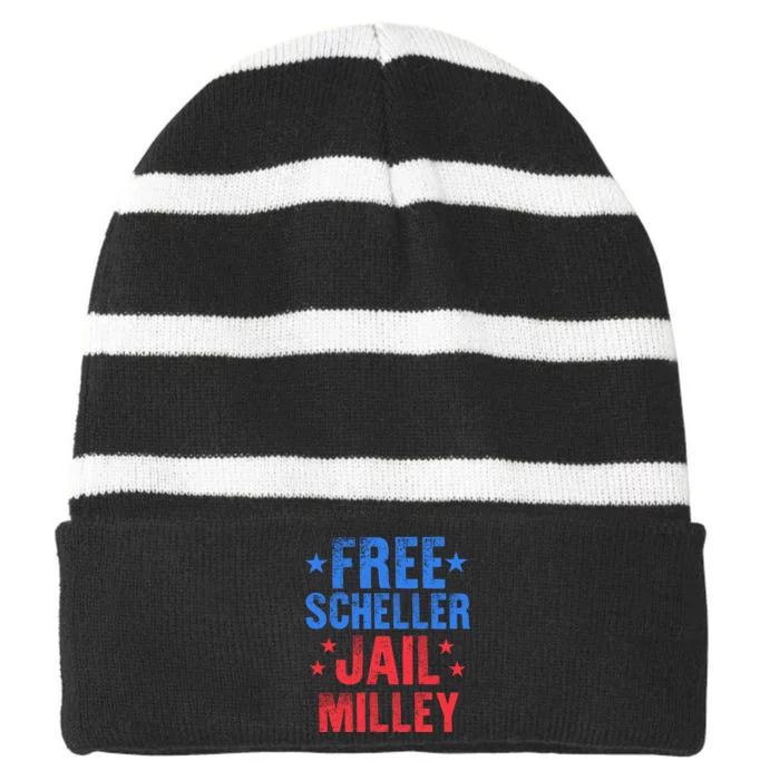 Free Stuart Scheller Jail Milley Striped Beanie with Solid Band