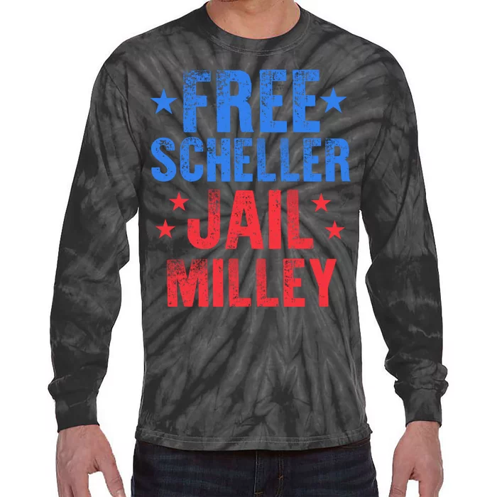 Free Stuart Scheller Jail Milley Tie-Dye Long Sleeve Shirt