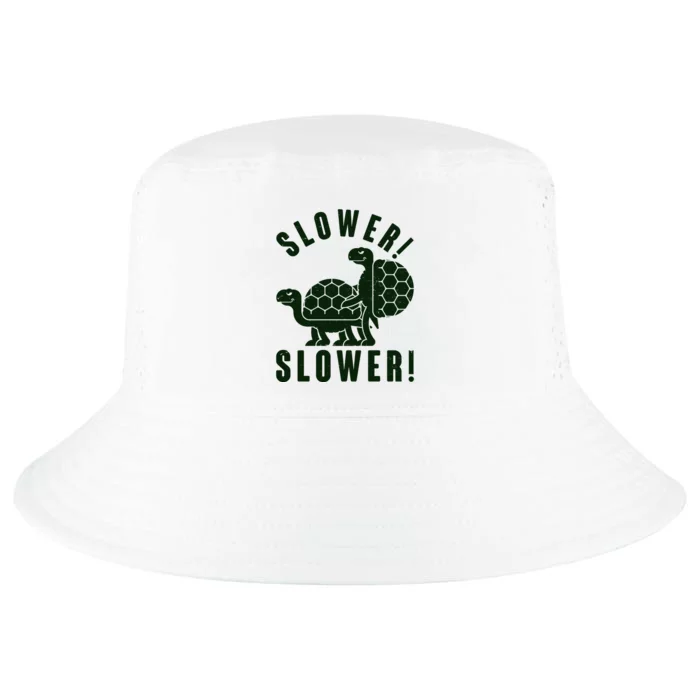 Funny Slower Slower Two Turtles Cool Comfort Performance Bucket Hat