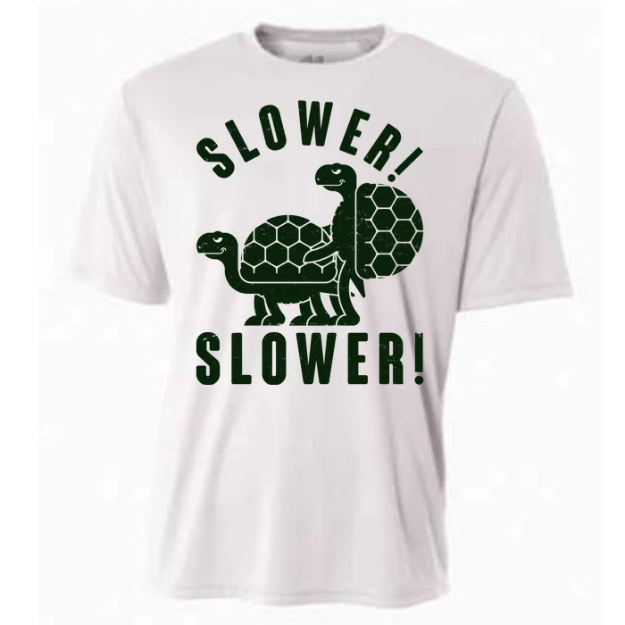 Funny Slower Slower Two Turtles Cooling Performance Crew T-Shirt