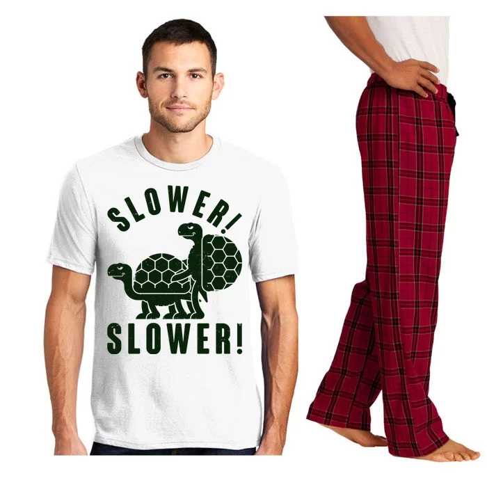 Funny Slower Slower Two Turtles Pajama Set